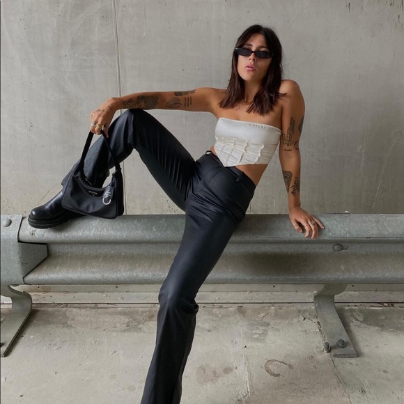 Motel Rocks Leather Trousers 
